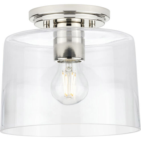 Adley 1 Light 9 inch Polished Nickel Flush Mount Ceiling Light