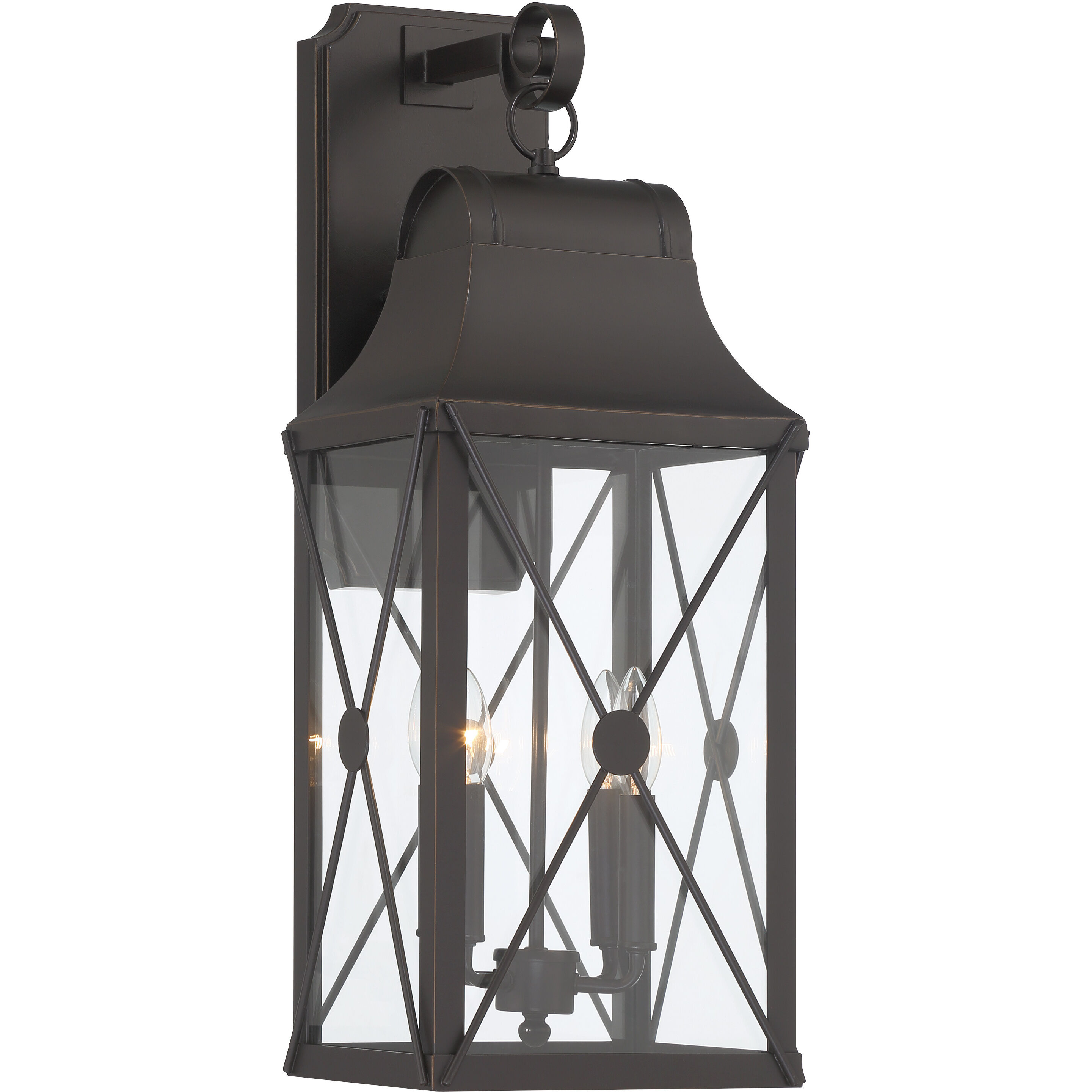 De Luz 4 Light 27 inch Oil Rubbed Bronze/Gold Outdoor Wall Mount, The Great Outdoors