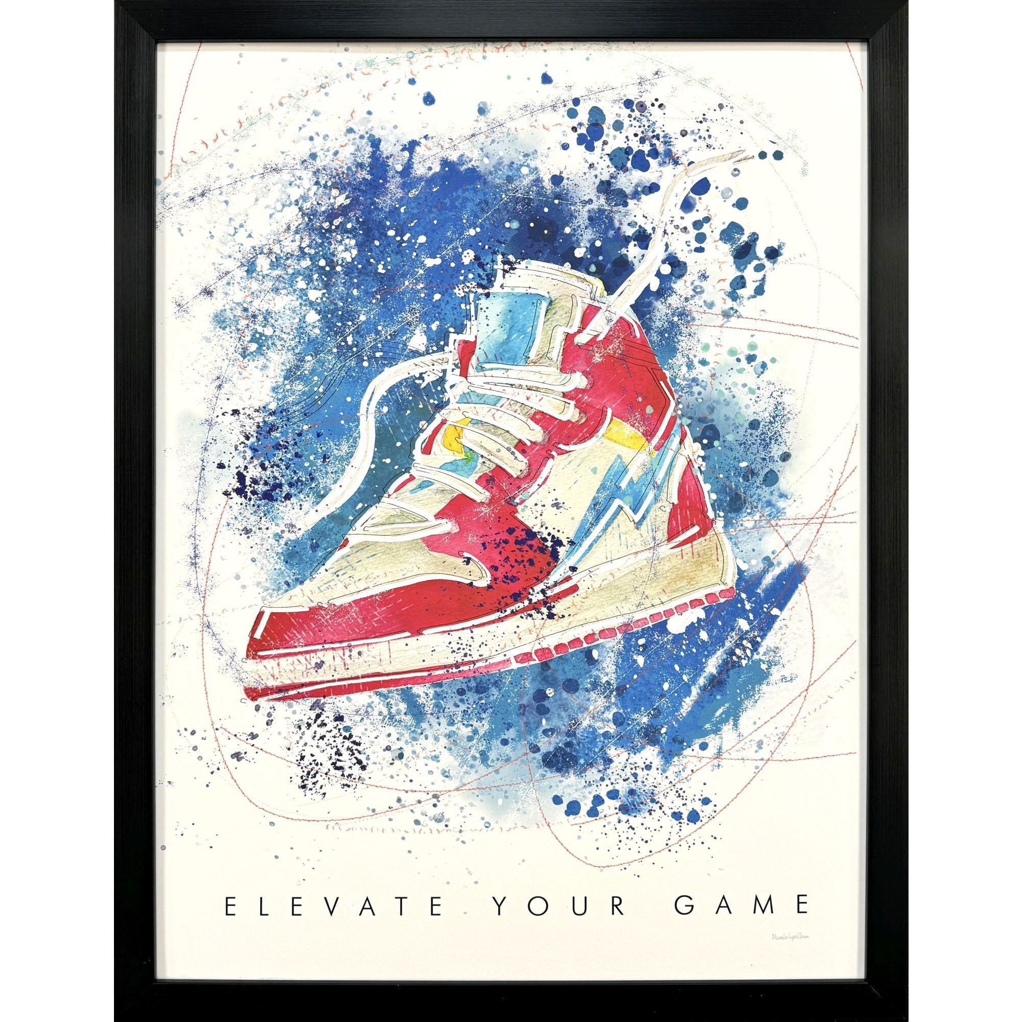 Elevate Your Game Born to Fly Blue and Multi Framed Art, Propac