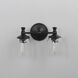 Swirl 2 Light 14 inch Black Bath Vanity Wall Light