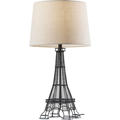Adesso SL5001-01 Eiffel 25 inch 60.00 watt Black Table Lamp Portable Light,  Simplee Adesso