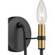Foundry 1 Light 5.71 inch Black and Brass Wall Sconce Wall Light