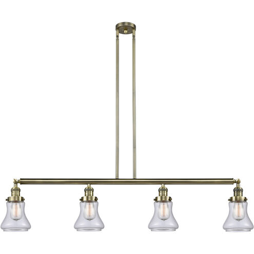 Franklin Restoration Bellmont LED 50.88 inch Antique Brass Island Light Ceiling Light in Clear Glass, Franklin Restoration