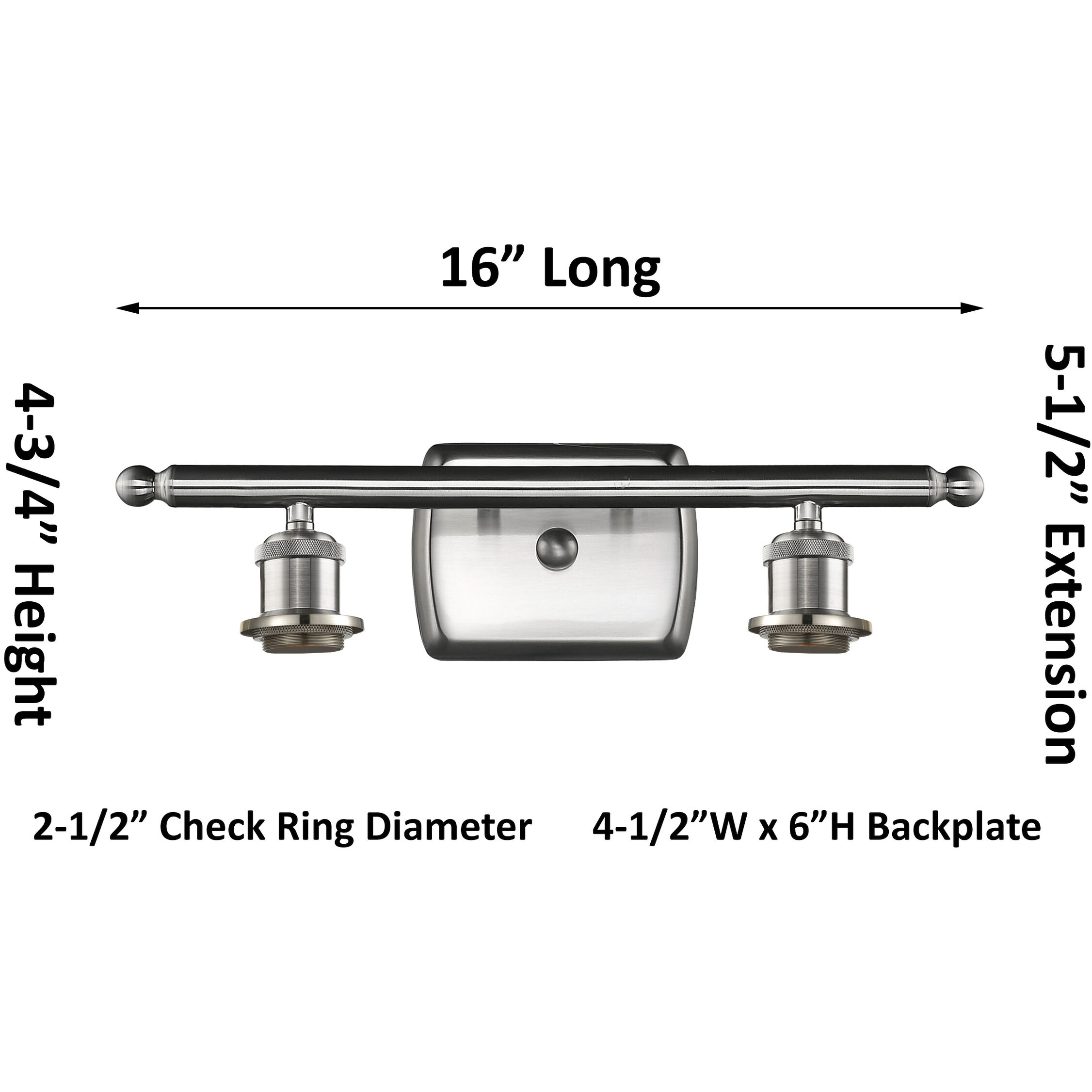 Ballston Bristol Natural II 2 Light 17.5 inch Brushed Satin Nickel Bath Vanity Light Wall Light