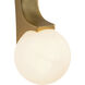 Briar 2 Light 5.13 inch Brushed Gold Wall Sconce Wall Light