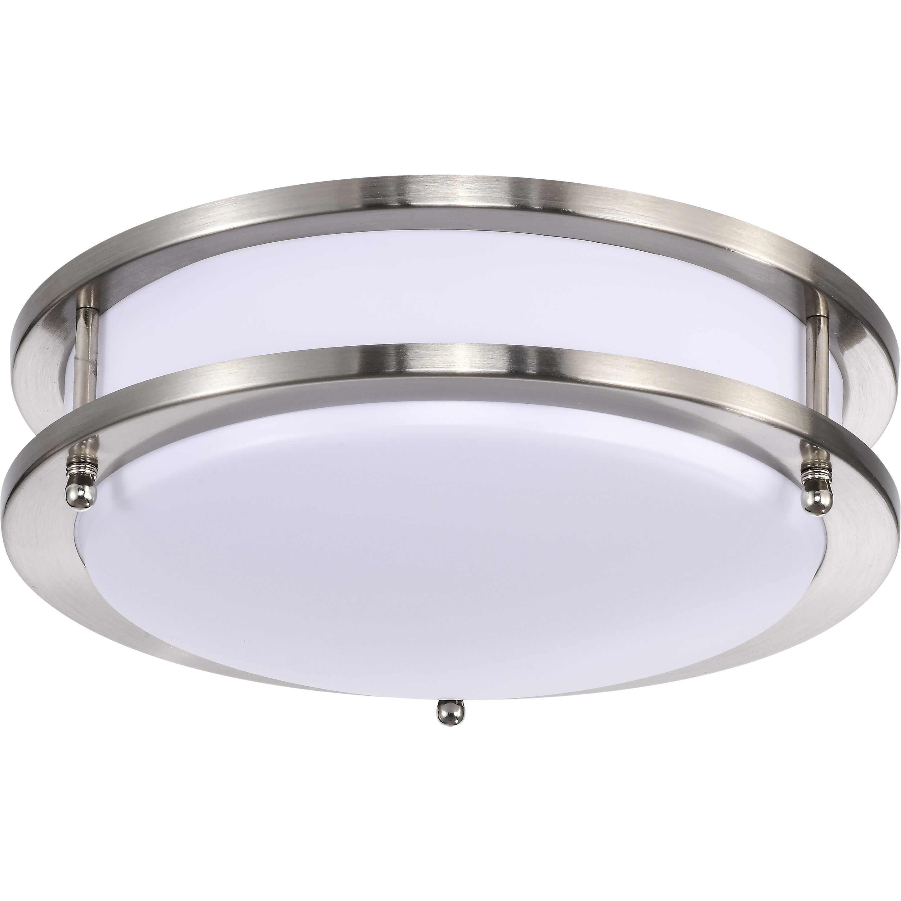 Glamour LED 10 inch Brushed Nickel Flush Mount Ceiling Light