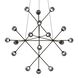 Proton LED 40 inch Polished Black Nickel Pendant Ceiling Light in Smoke Glass