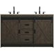 Austin 54 X 34 inch Expresso Bathroom Vanity Cabinet
