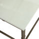Stevens 52 X 32 inch Antique Textured Gold / White Seagrass / Clear Resin Coffee Table