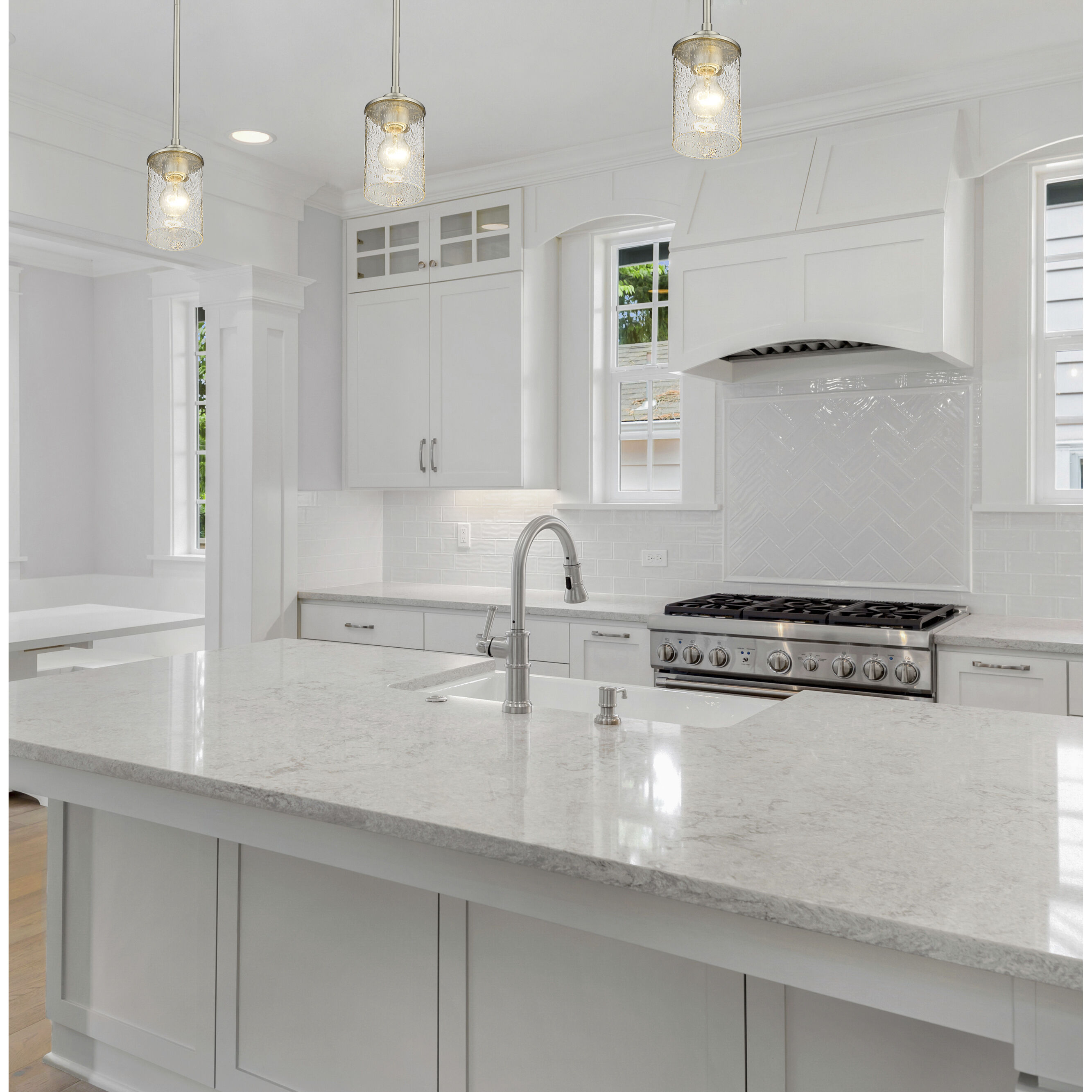 Beckett 1 Light 5.25 inch Brushed Nickel Pendant Ceiling Light