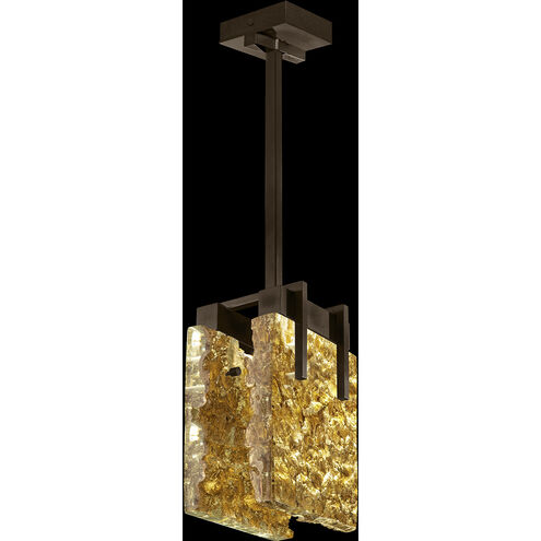 Terra 2 Light 7.75 inch Bronze Pendant Ceiling Light in Gold Leaf