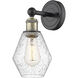 Cindyrella Sconce Wall Light in Black Antique Brass, Seedy
