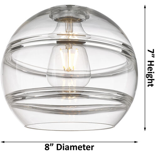 Ballston Rochester 1 Light 8 inch White Polished Chrome Cord Hung Mini Pendant Ceiling Light