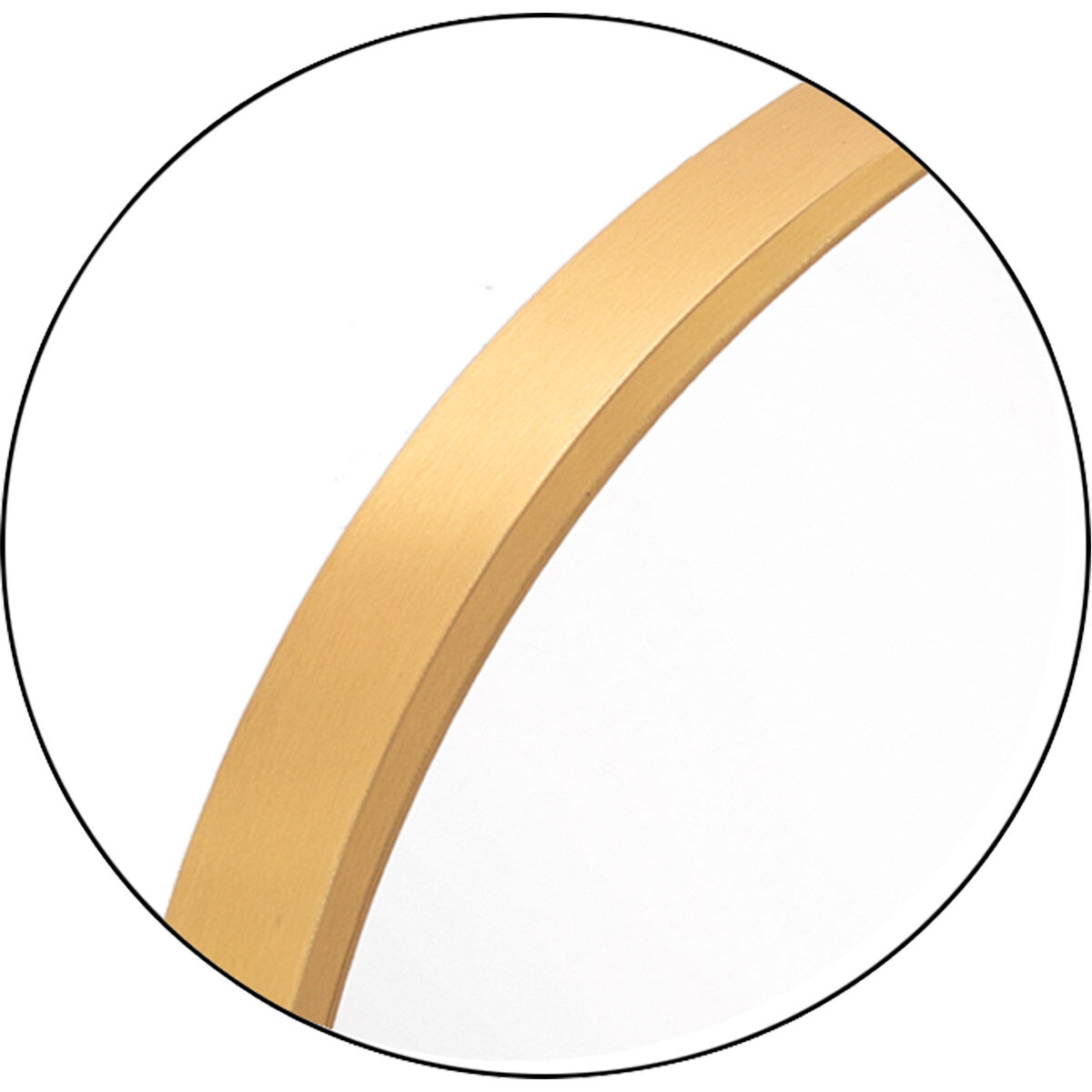 Kit 30 X 30 inch Burnished Brass Mirror, Round