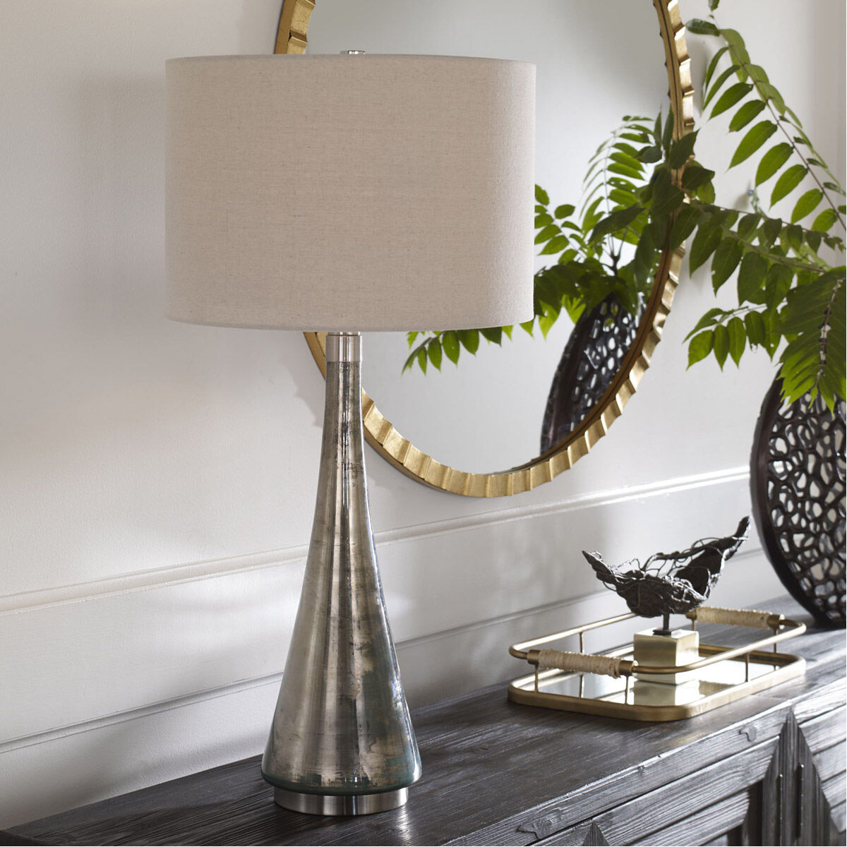 Tall green lamp on sale