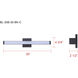 Jonah LED 30 inch Black Vanity Light Wall Light