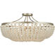 Chanteuse 4 Light 30.75 inch Silver Granello Semi-Flush Mount Ceiling Light