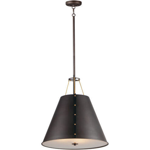 Trestle 3 Light 20 inch Oil Rubbed Bronze/Antique Brass Multi-Light Pendant Ceiling Light