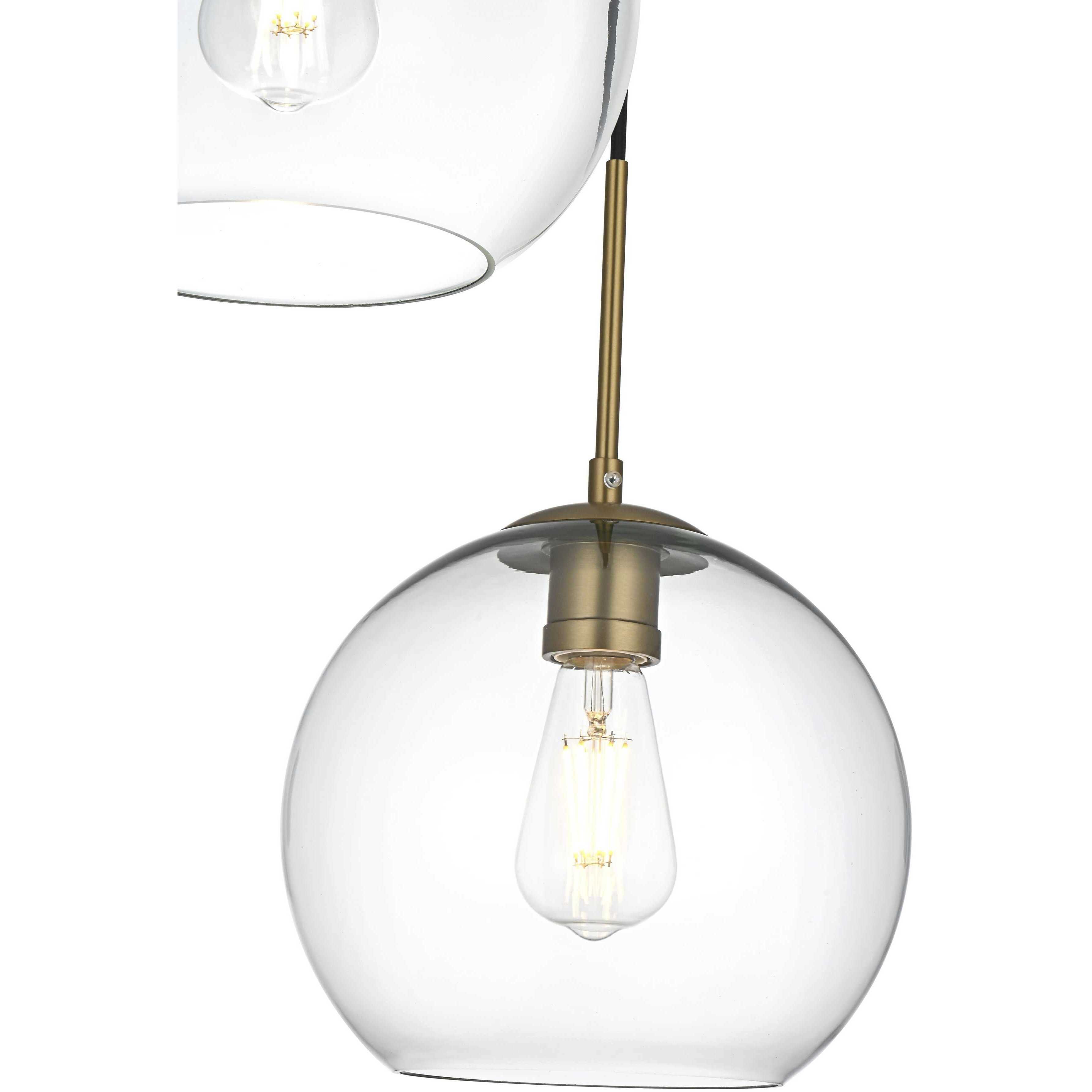 Baxter 3 Light 20 inch Satin Gold Pendant Ceiling Light