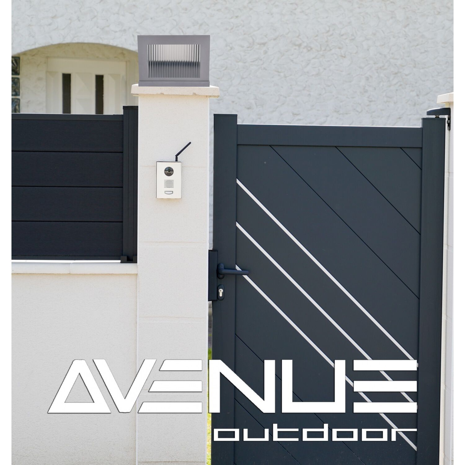 Avenue Outdoor LED 12 inch Silver Pillar Mount