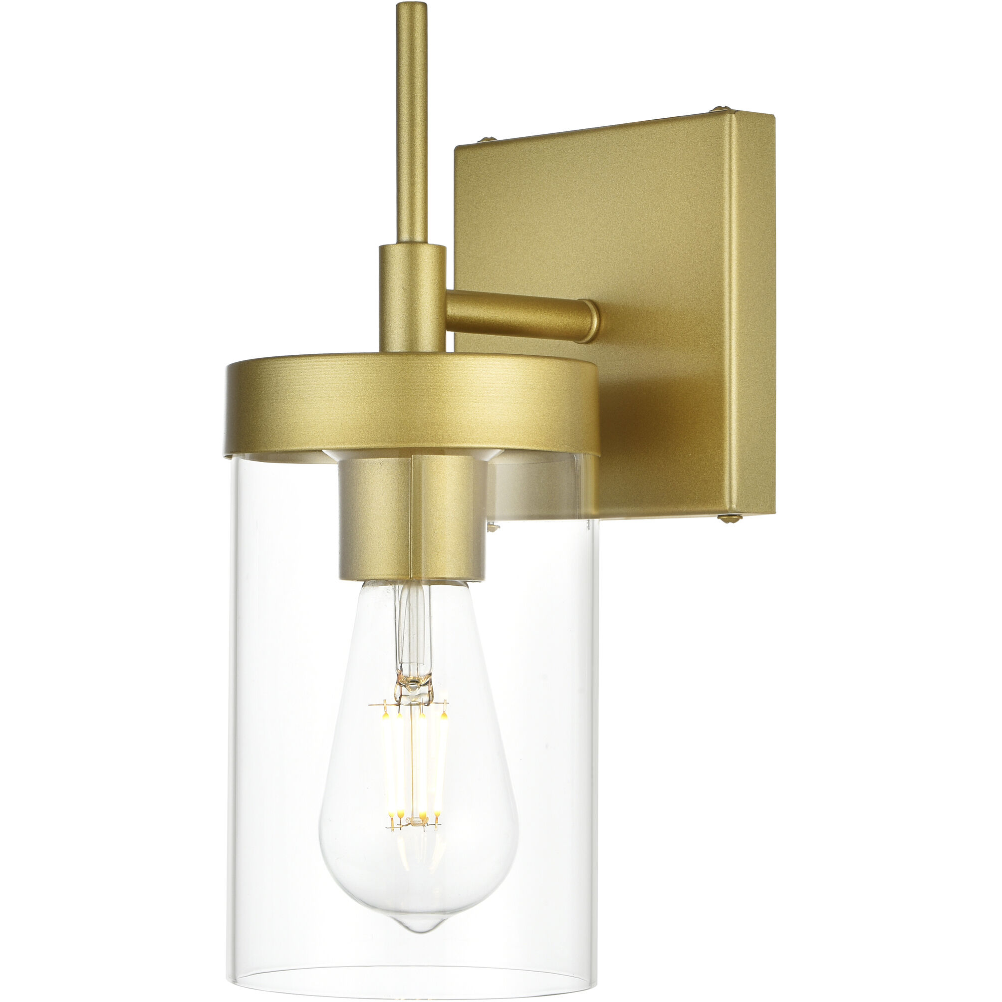 Benny 1 Light 5 inch Brass Bath Sconce Wall Light