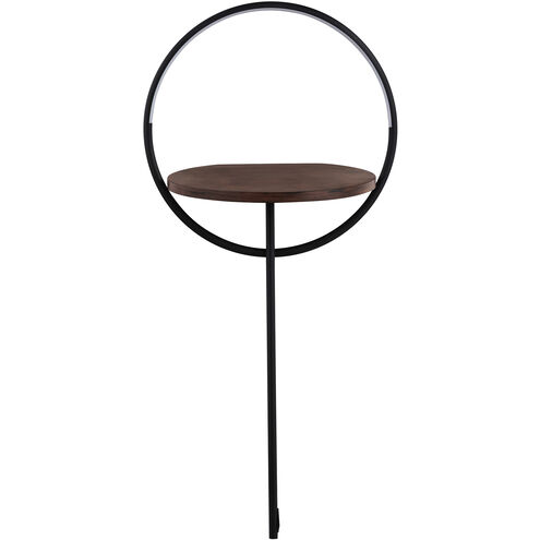 Maya 37.13 inch 14 watt Black and Walnut Floor Lamp Portable Light