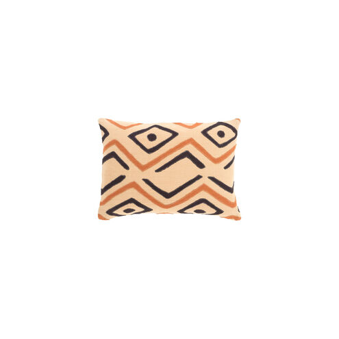 Nairobi 19 X 13 inch Beige and Burnt Orange Lumbar Pillow