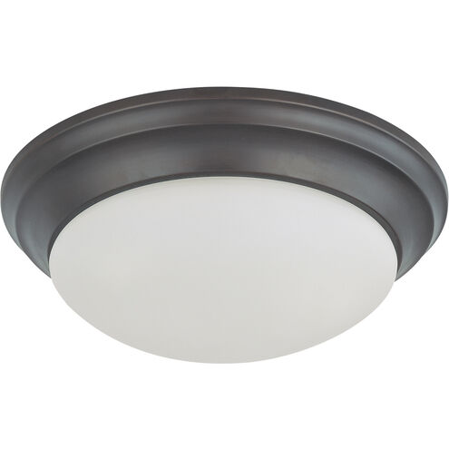 Brentwood 2 Light 14 inch Mahogany Bronze Flush Mount Ceiling Light