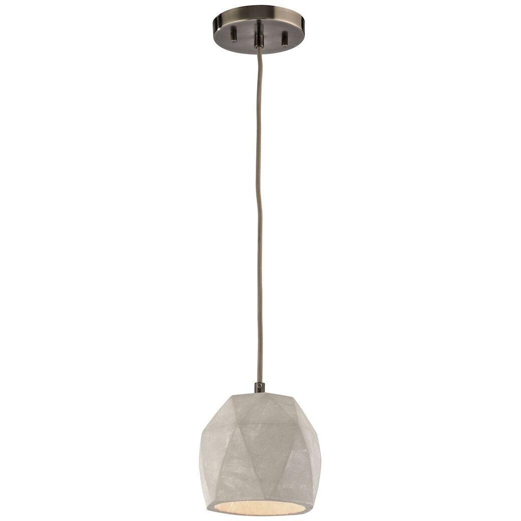 Urban Form 1 Light 5 inch Gray with Black Nickel Mini Pendant Ceiling Light