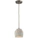 Urban Form 1 Light 5 inch Gray with Black Nickel Mini Pendant Ceiling Light