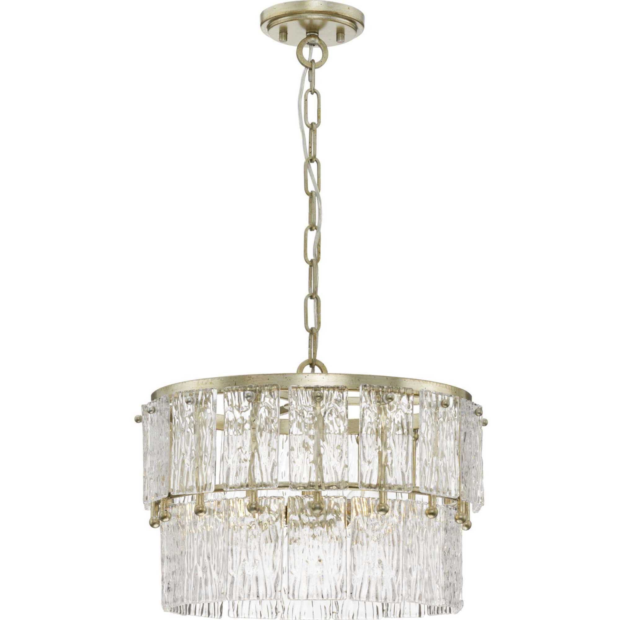 Chevall 3 Light 17 inch Gilded Silver Pendant Ceiling Light, Design Series