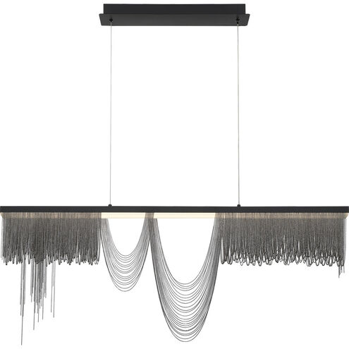 Tenda Linear Chandelier Ceiling Light in Black
