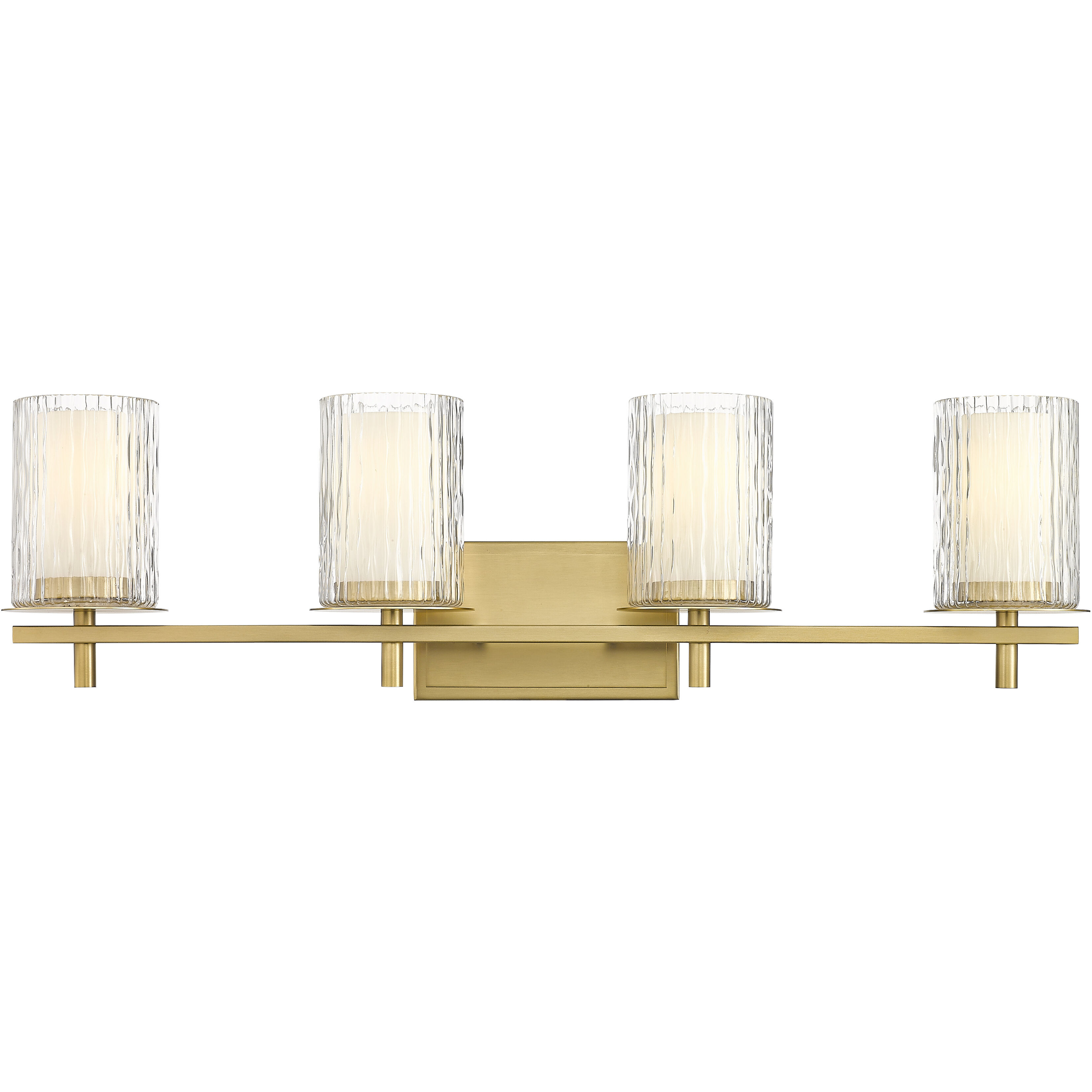 Grayson 4 Light 31 inch Modern Gold Vanity Wall Light