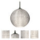 Kristall 8 1 Light Black Cord Pendant Ceiling Light