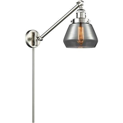 Fulton 35 inch 3.50 watt Satin Nickel Swing Arm Wall Light, Franklin Restoration