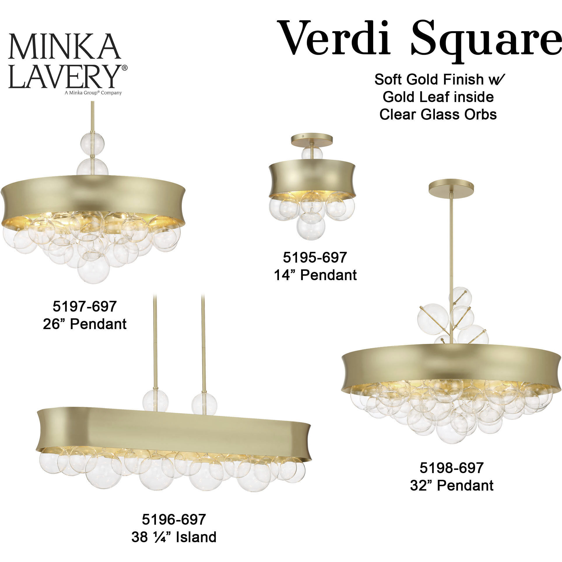 Verdi Square 8 Light 32 inch Soft Gold With Gold Leaf Convertible Pendant Ceiling Light