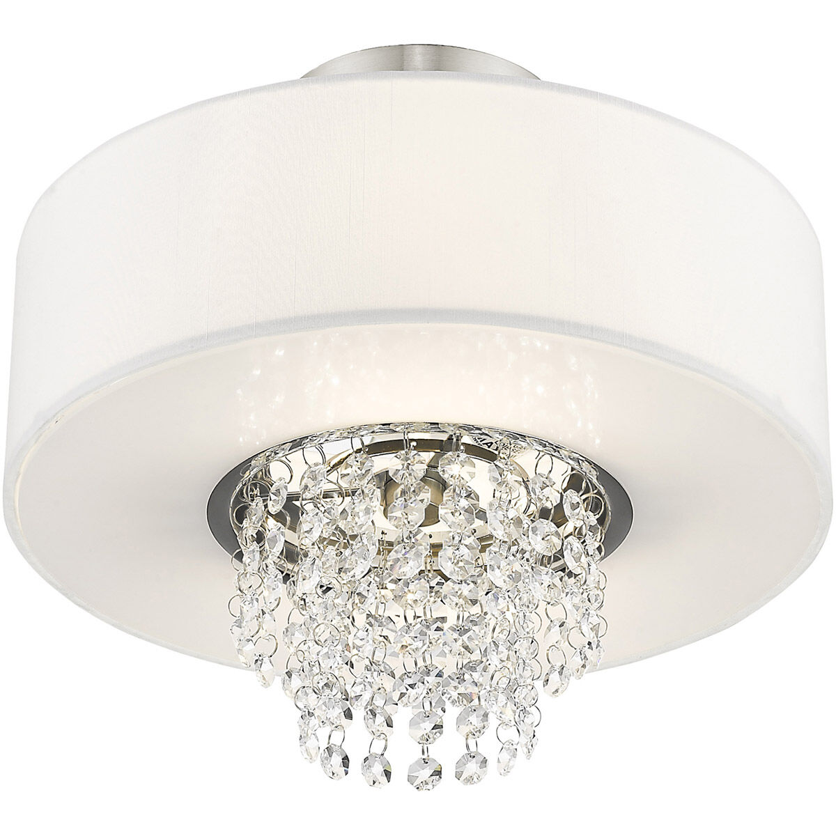 Carlisle 2 Light 13 inch Brushed Nickel Semi-Flush Mount Ceiling Light