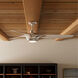 Inez 60 inch Brushed Nickel with Fresh White Blades Outdoor Ceiling Fan