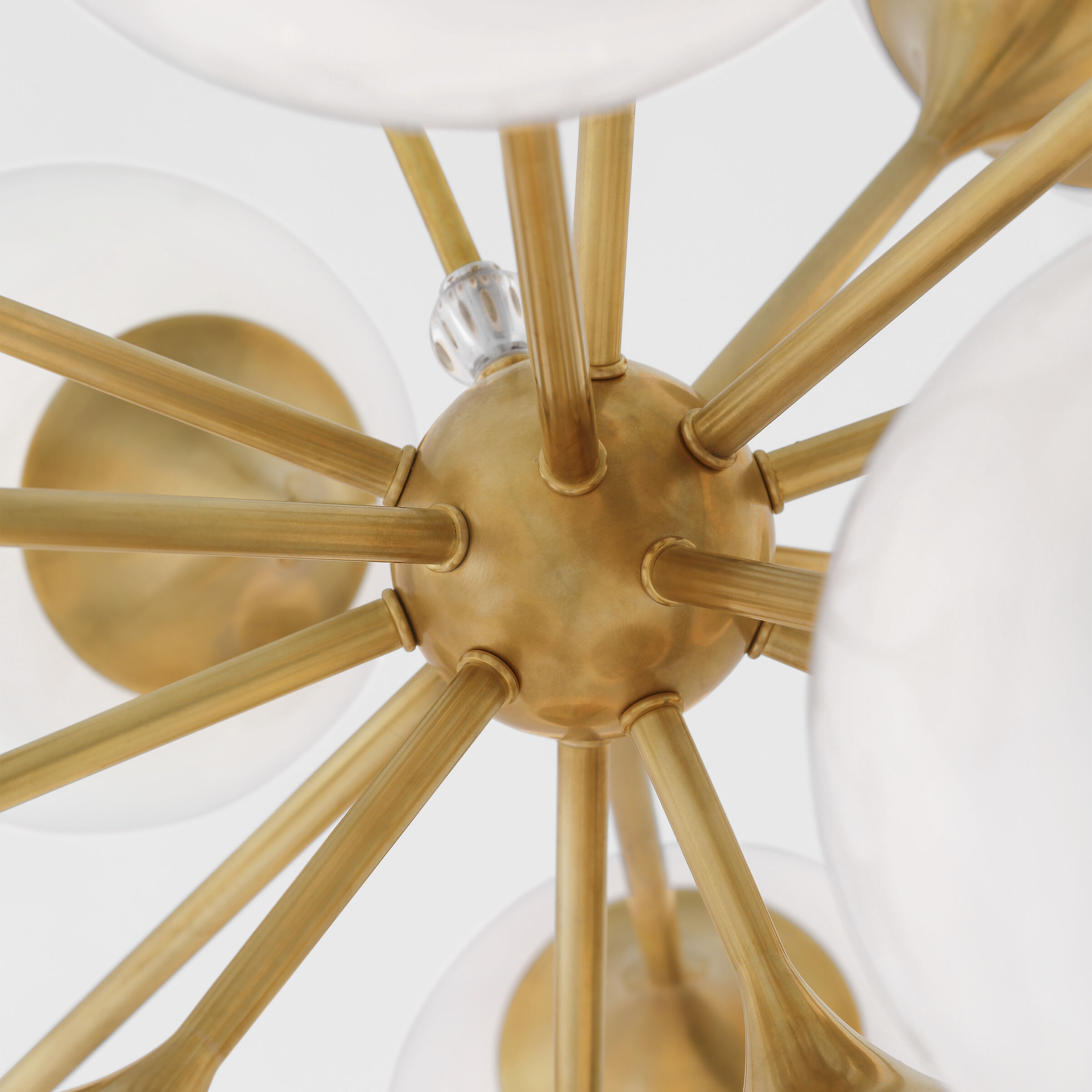 AERIN Cristol LED 40 inch Hand-Rubbed Antique Brass Chandelier Ceiling Light