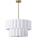Pacifica LED 22 inch Aged Brass Pendant Ceiling Light in White, Tiered