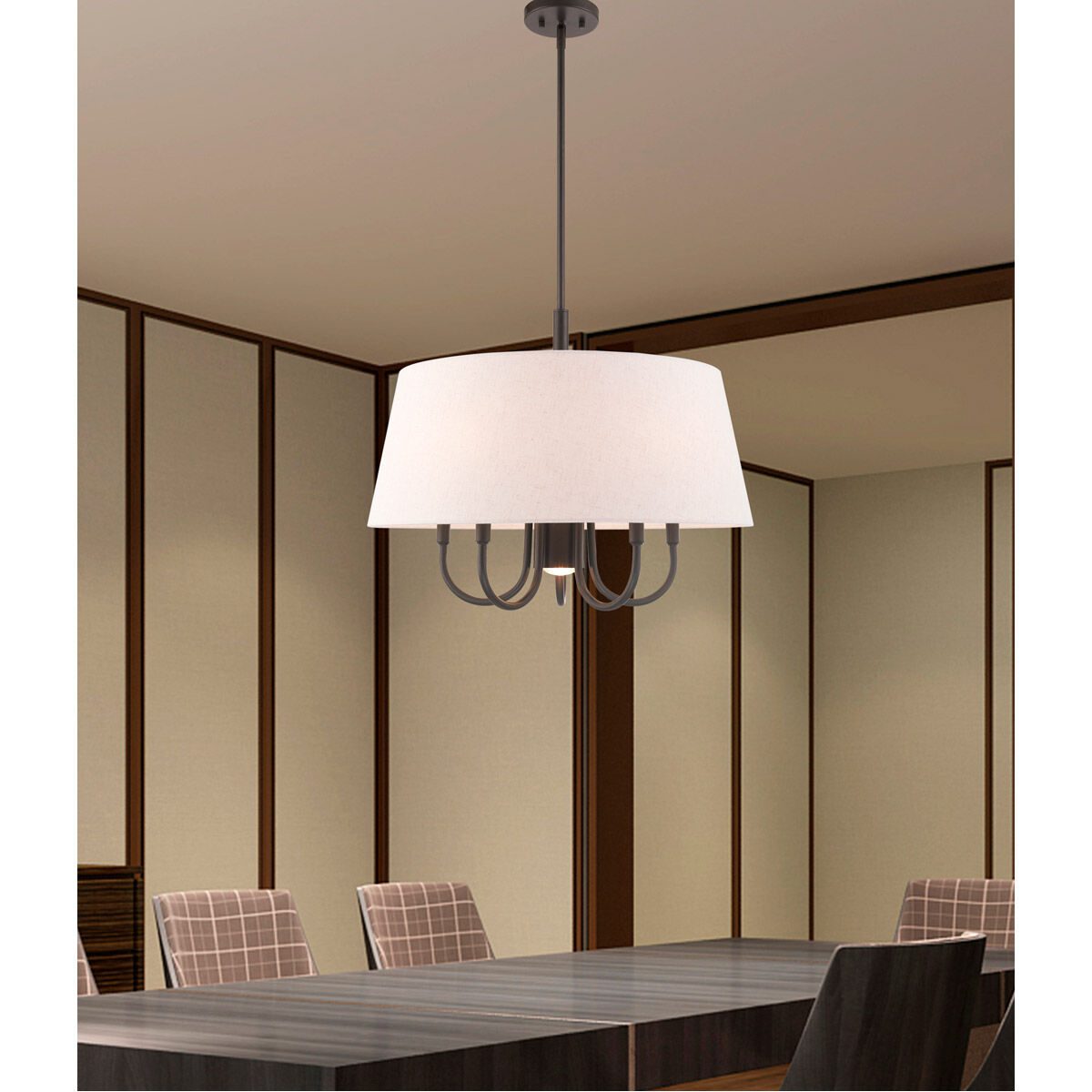 Belclaire 6 Light 24 inch English Bronze Pendant Chandelier Ceiling Light