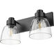 Remy Vanity Wall Light in Matte Black