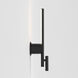 Baton 4.43 inch Matte Black Interior Combination Reader Wall Light