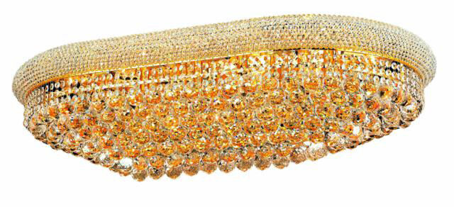 Primo 24 Light 24 inch Gold Flush Mount Ceiling Light in Royal Cut