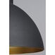 Cora 1 Light 8.75 inch Black and Gold Single Pendant Ceiling Light