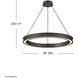 Althea LED 26 inch Satin Black Chandelier Ceiling Light