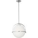 Paola 1 Light 11.5 inch Polished Chrome Single Drop Pendant Ceiling Light