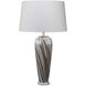 Bridgette 31 inch 150.00 watt Grey and Black Swirl Glass Table Lamp Portable Light