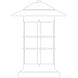 Newport 1 Light 13.25 inch Antique Brass Column Mount in Gold White Iridescent