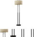 Duet 62 inch 60.00 watt Antique Bronze Floor Lamp Portable Light